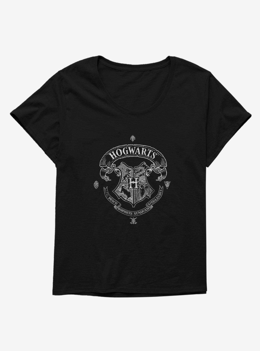 Clothing * | Shoping Harry Potter Hogwarts Sketch Womens T-Shirt Plus Size