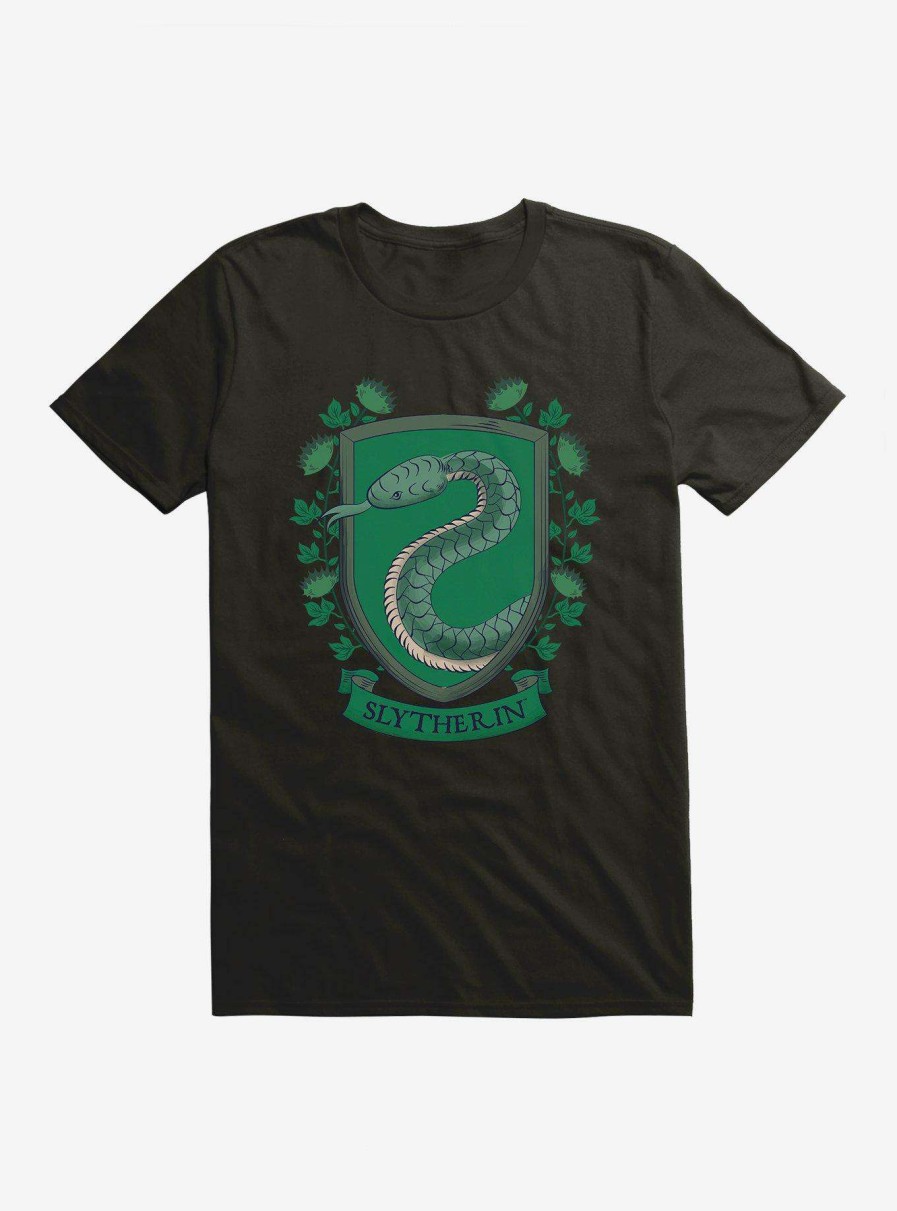 Clothing * | Shoping Harry Potter Slytherin Crest T-Shirt