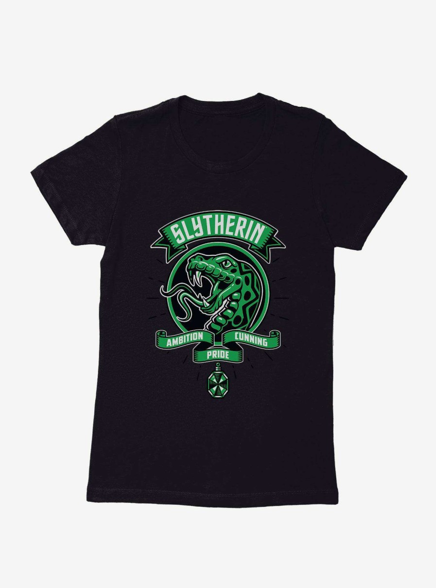 Clothing * | Online Sale Harry Potter Slytherin House Patch Art Womens T-Shirt