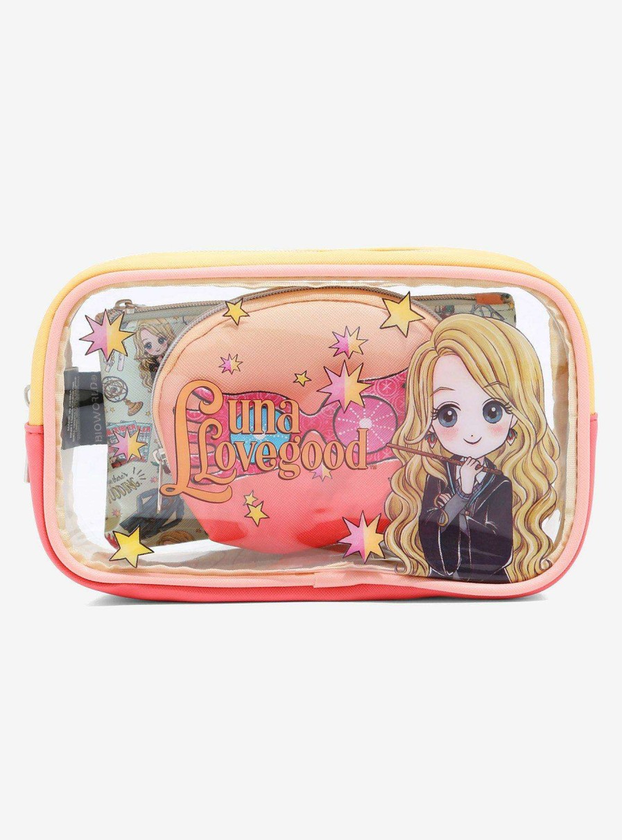 Accessories * | Excellent Quality Harry Potter Luna Lovegood Chibi Cosmetic Bag Set Boxlunch Exclusive