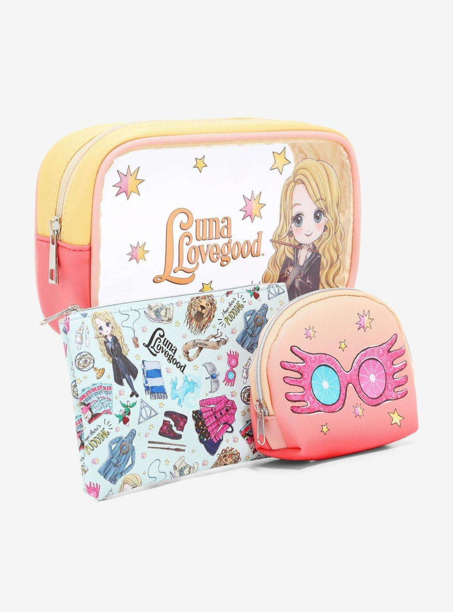 Accessories * | Excellent Quality Harry Potter Luna Lovegood Chibi Cosmetic Bag Set Boxlunch Exclusive