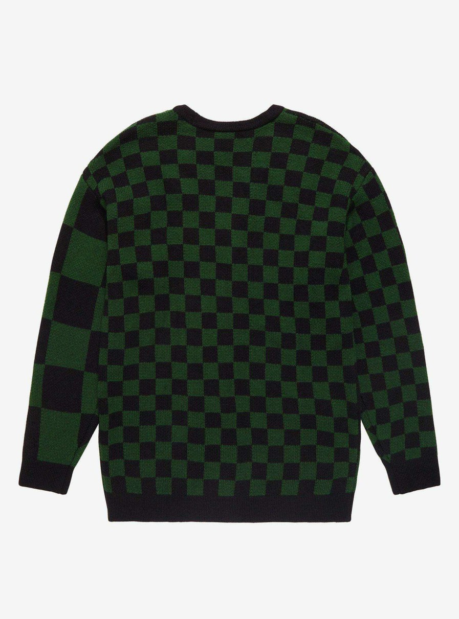 Clothing * | Hot Sell Harry Potter Slytherin Checkered Women'S Cardigan Boxlunch Exclusive