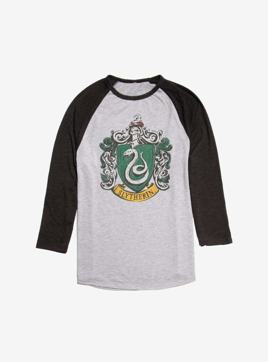 Clothing * | Hot Sell Harry Potter Sketch Slytherin Raglan