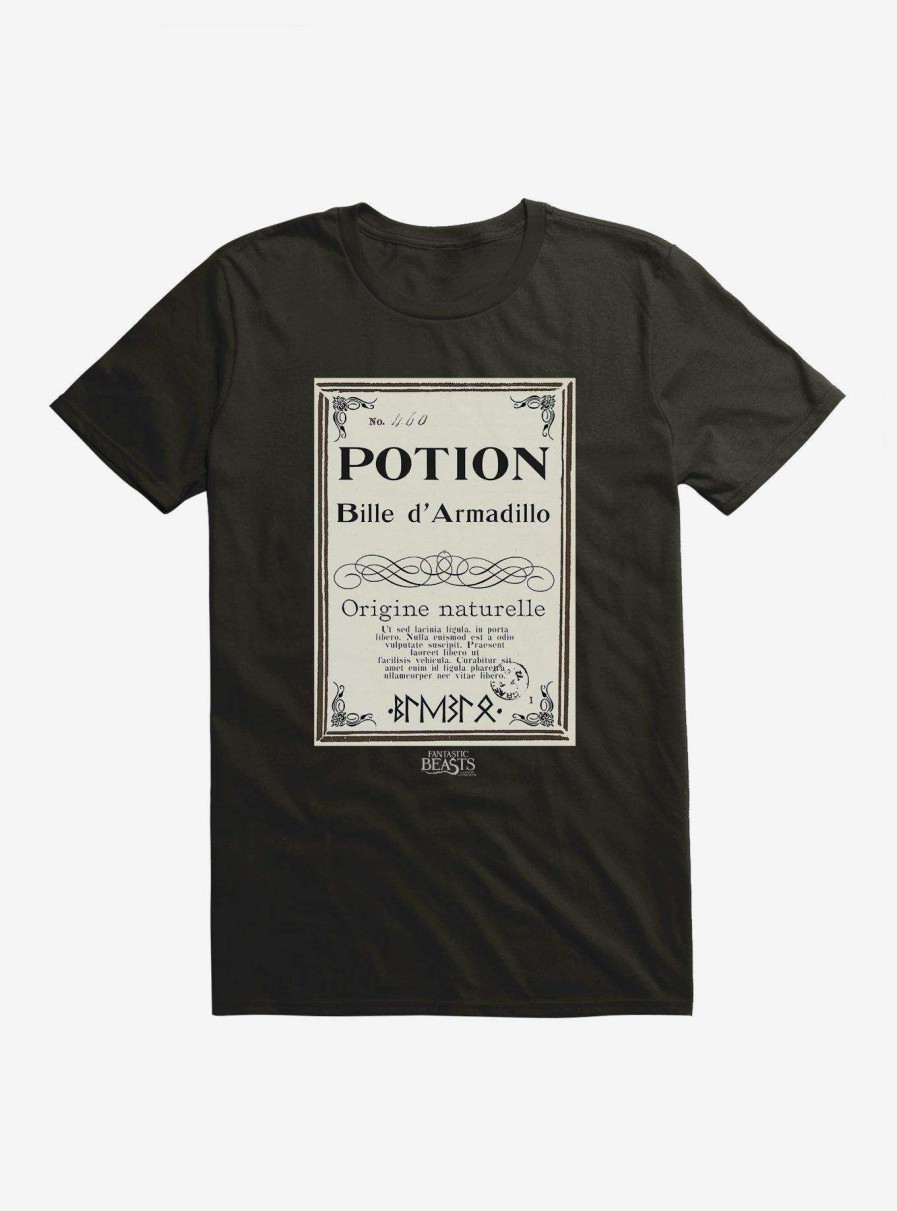 Clothing * | Fantastic Beasts Herbology Potion Bille D' Armadillo Script T-Shirt Discount Sale