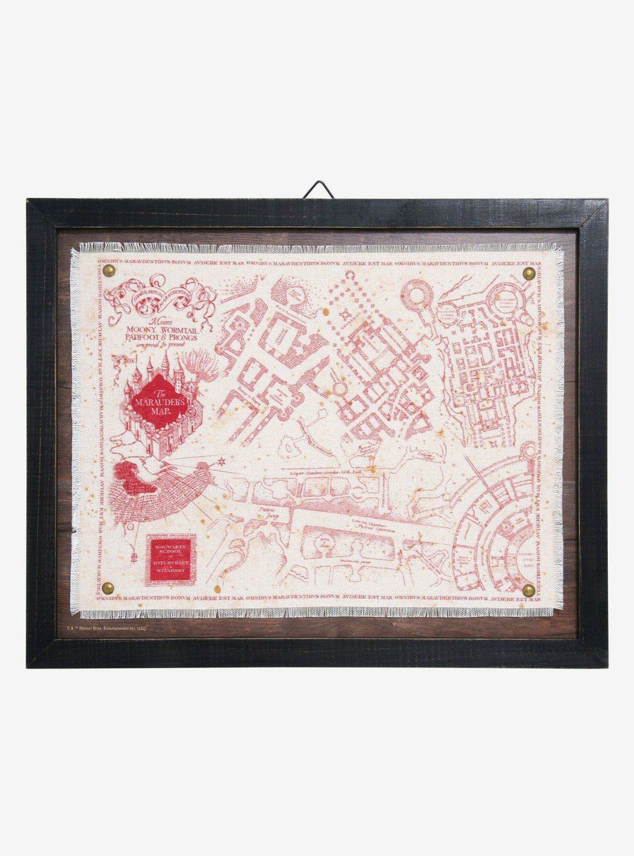 Harry Potter * | Large Choice Harry Potter Marauder'S Map Framed Map