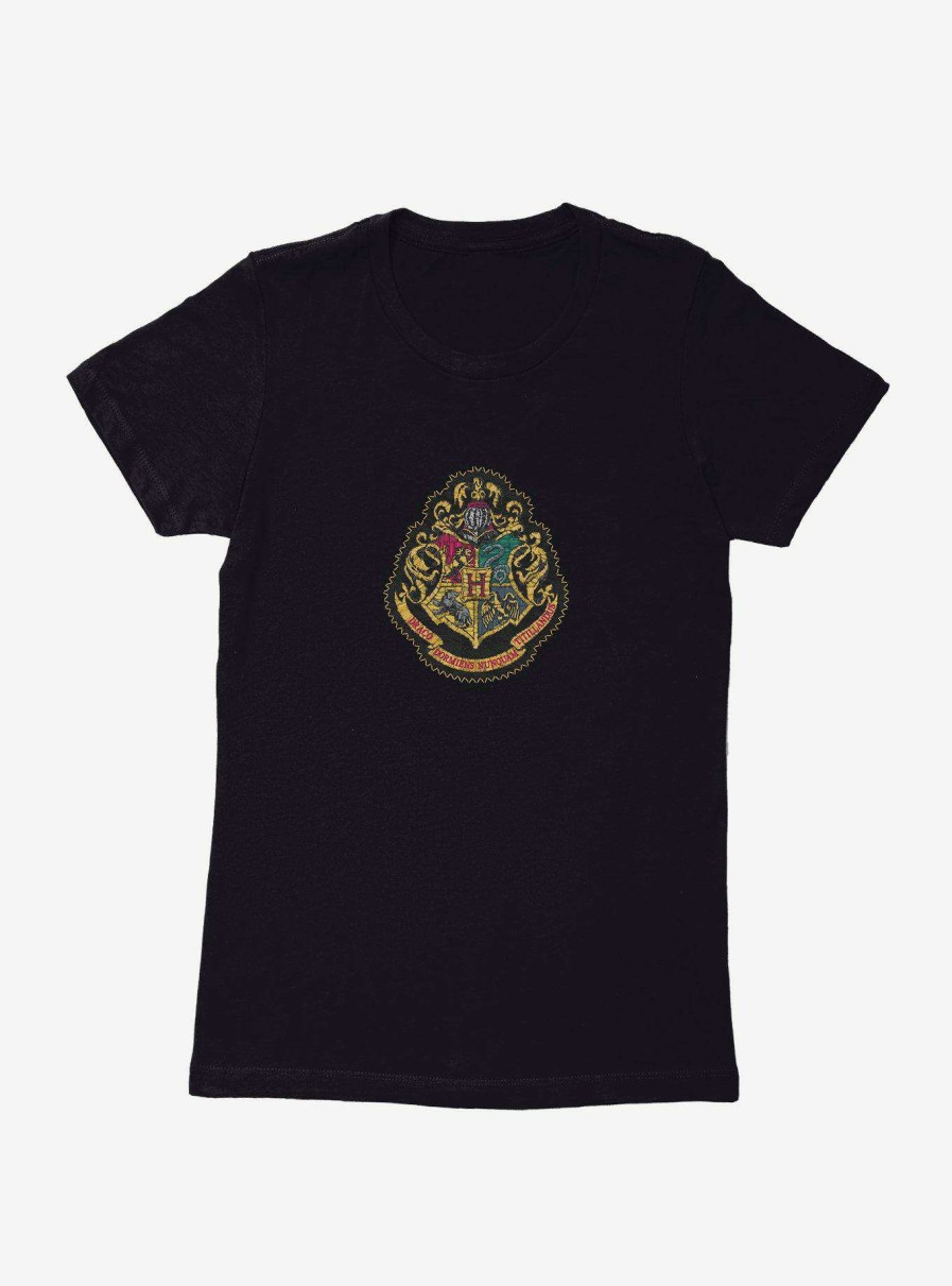 Clothing * | Harry Potter Full Color Hogwarts Shield Womens T-Shirt Bestsellers