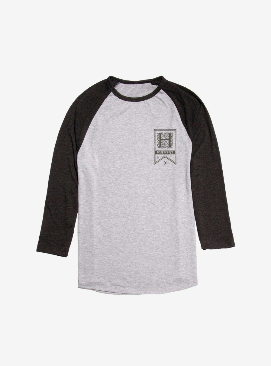 Clothing * | Harry Potter Hufflepuff Ribbon Raglan Low Price