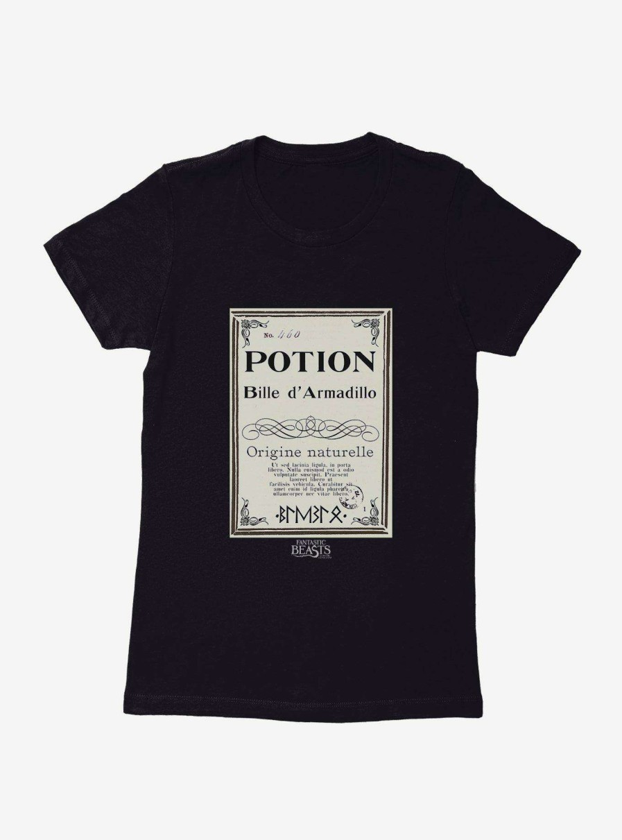 Clothing * | Fantastic Beasts Herbology Potion Bille D' Armadillo Script Womens T-Shirt Bestsellers