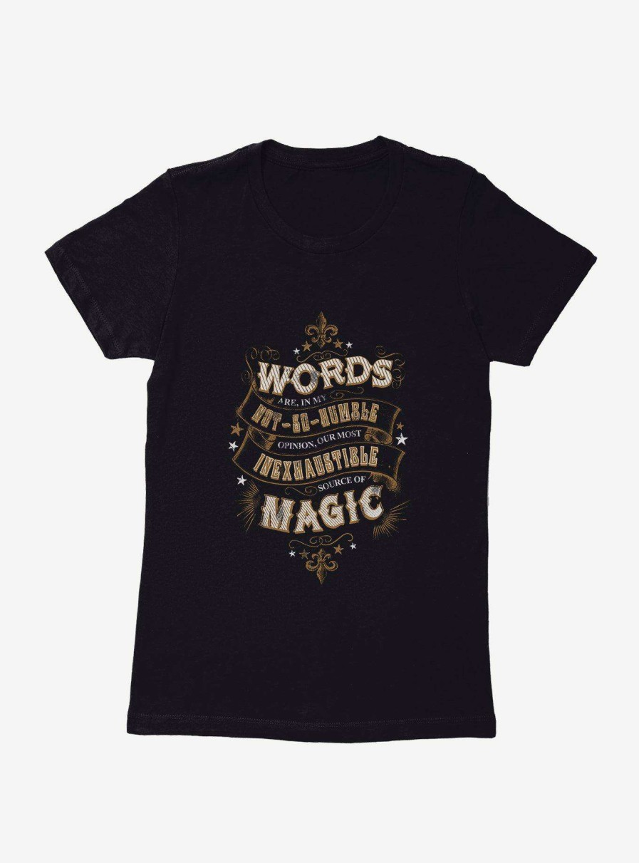 Clothing * | Harry Potter Words Are Magic Quote Womens T-Shirt Exclusive Design