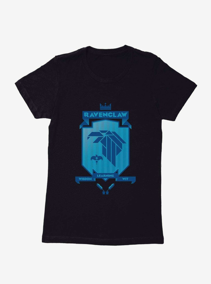 Clothing * | Harry Potter Ravenclaw Blue Pixel Shield Logo Womens T-Shirt Original