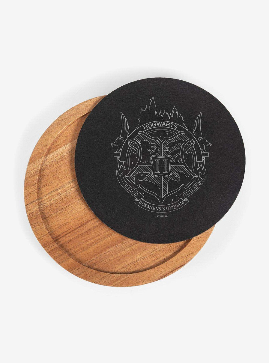 Harry Potter * | Harry Potter Hogwarts Insignia Acacia And Slate Serving Board With Cheese Tools Sale