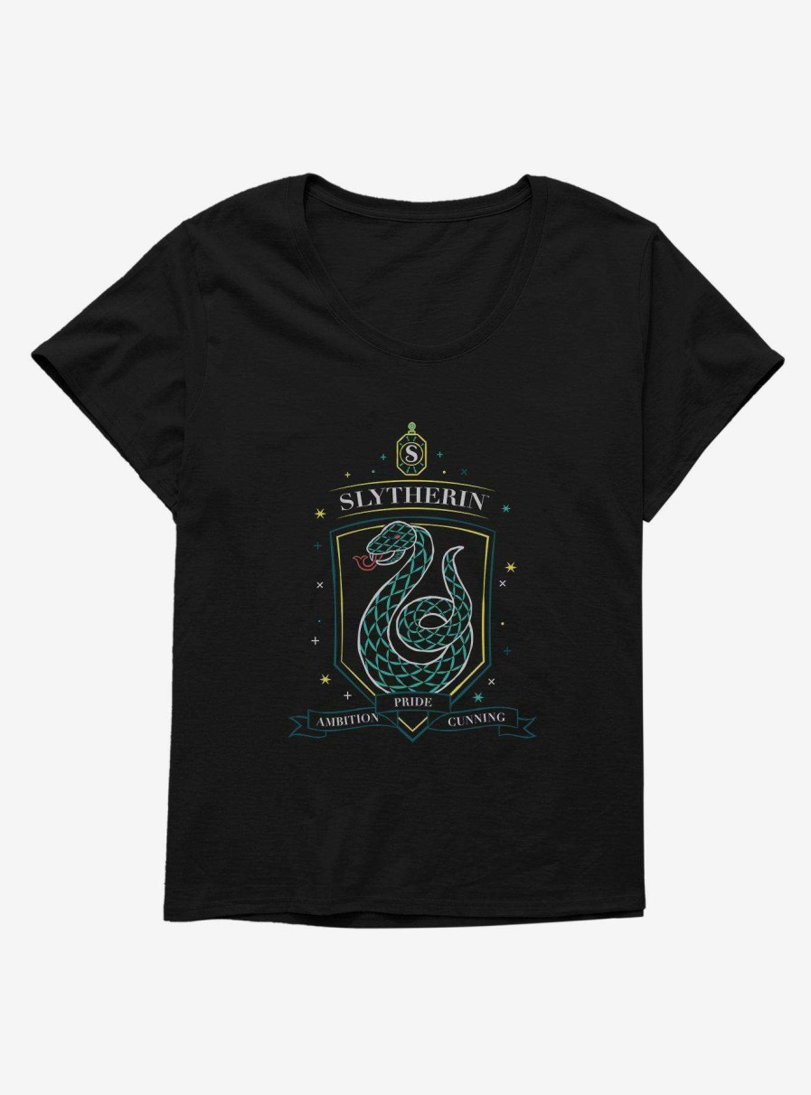 Clothing * | Quick Expedition Harry Potter Sketched Slytherin Crest Womens T-Shirt Plus Size