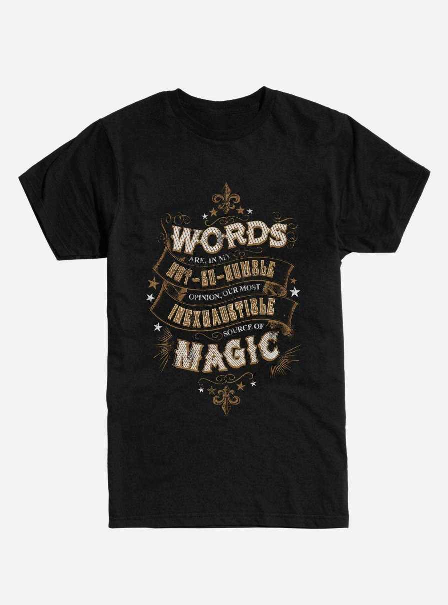 Clothing * | Harry Potter Words Are Magic Quote T-Shirt Opening Sales