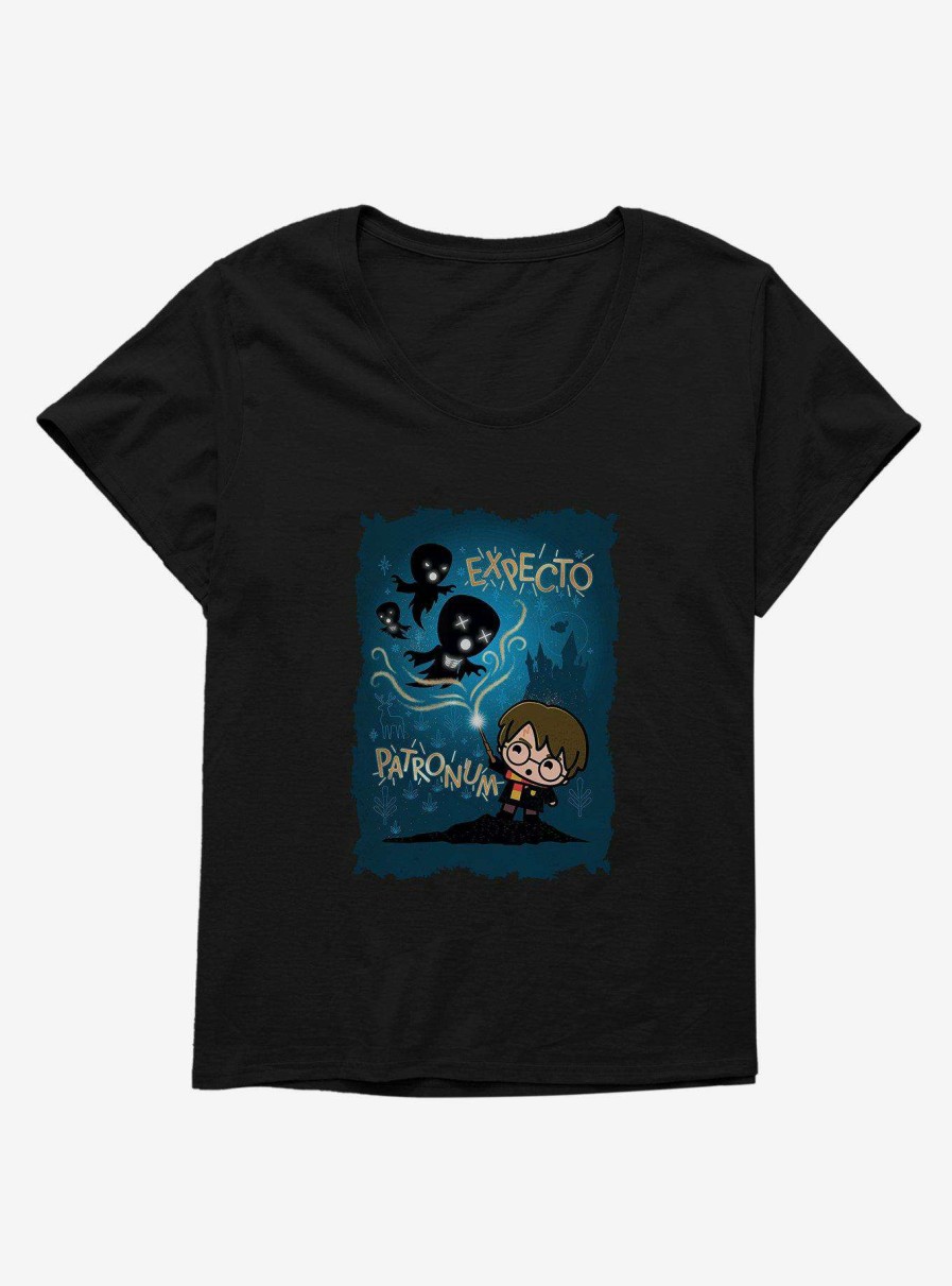 Clothing * | Good Quality Harry Potter Expecto Patronum Cartoon Womens T-Shirt Plus Size