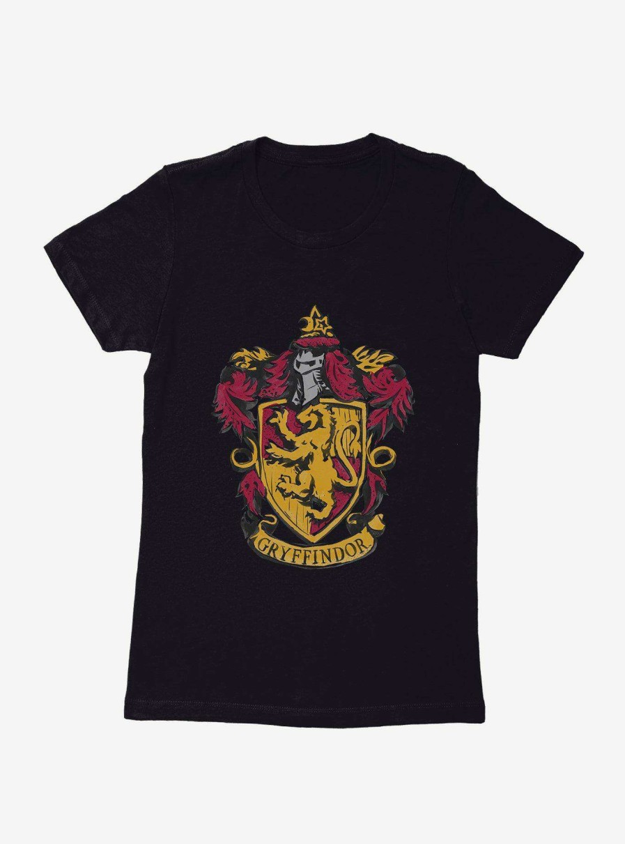 Clothing * | Harry Potter Gryffindor Lion Shield Womens T-Shirt Bestsellers