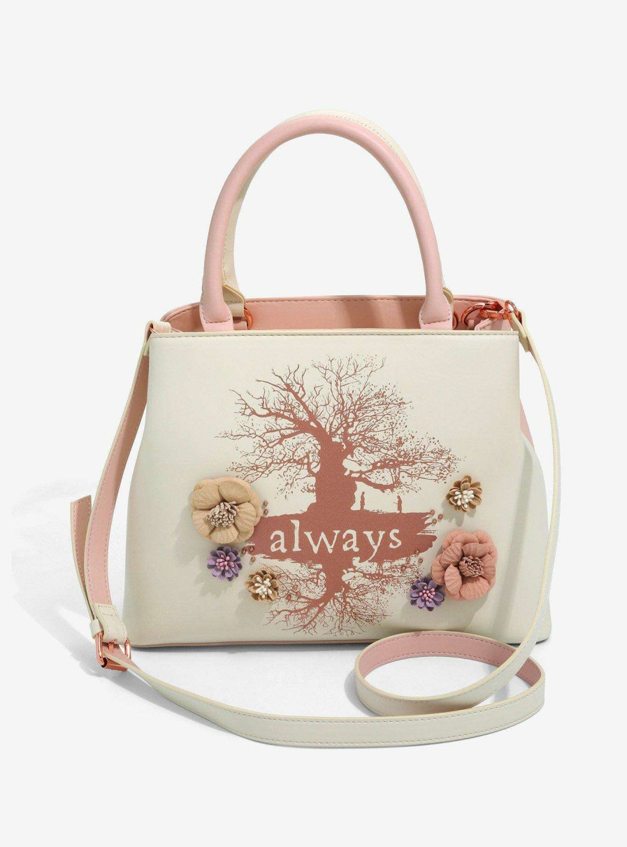 Bags * | Hot Sell Harry Potter Always Floral Handbag Boxlunch Exclusive