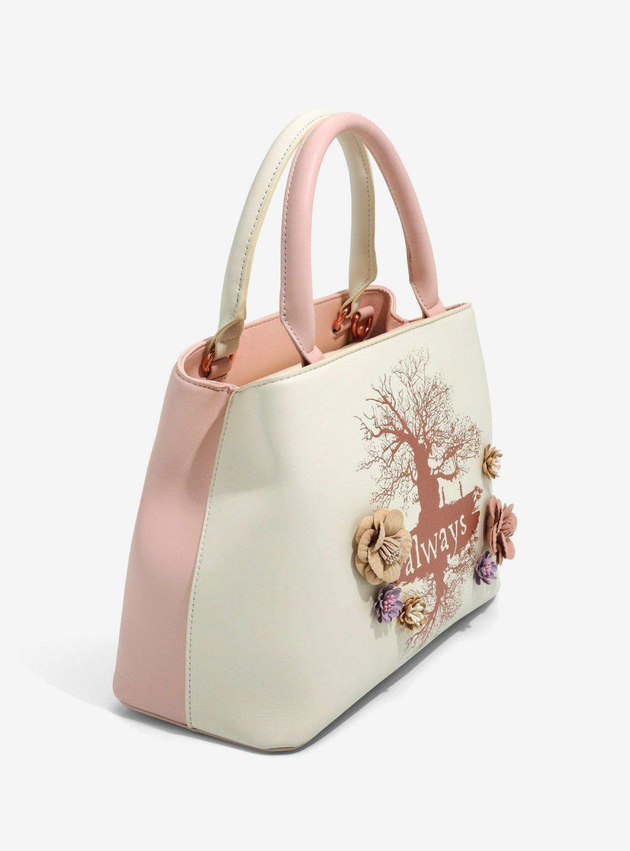 Bags * | Hot Sell Harry Potter Always Floral Handbag Boxlunch Exclusive