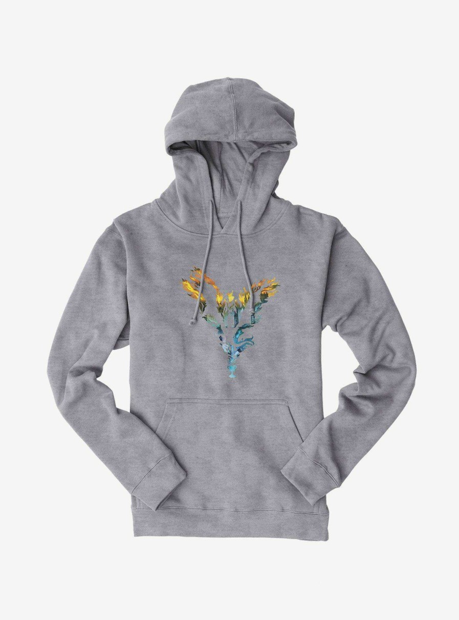 Clothing * | Harry Potter Phoenix Outline Hoodie Low Price