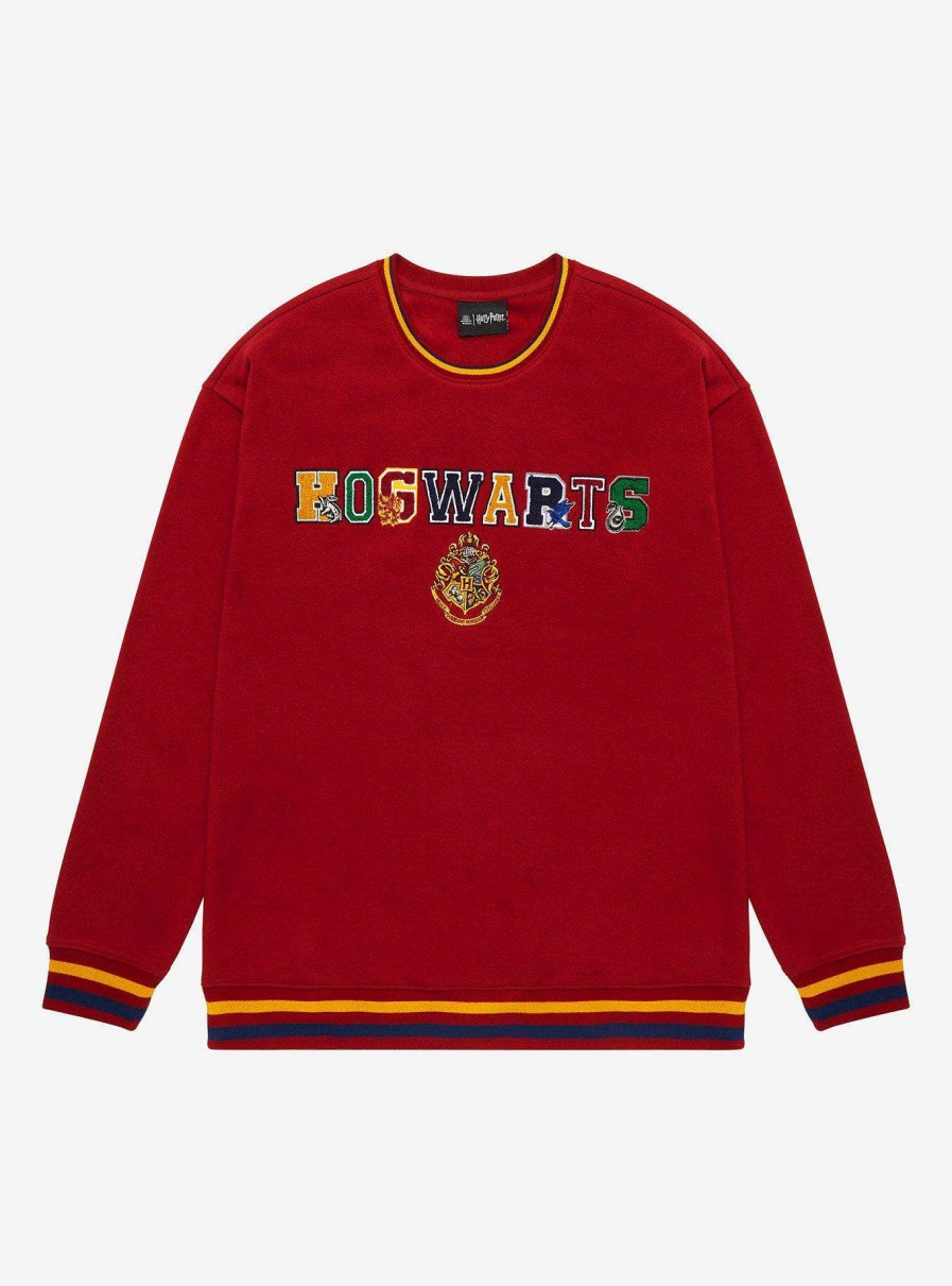 Clothing * | Cheap Harry Potter Hogwarts Mismatch Letterman Crewneck Boxlunch Exclusive