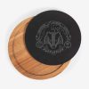 Harry Potter * | Harry Potter Hufflepuff Insignia Acacia And Slate Serving Board With Cheese Tools Latest Fashion