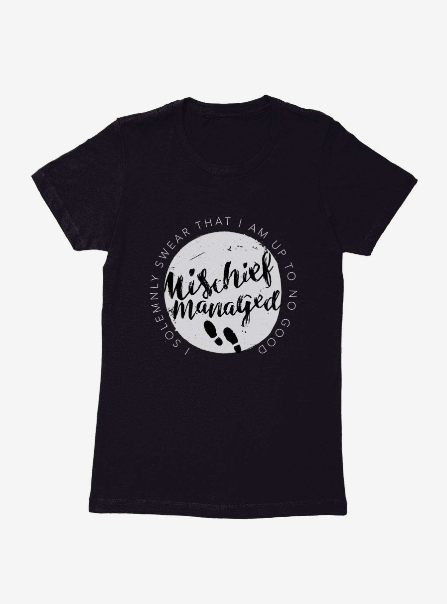 Clothing * | Large Choice Harry Potter Mischief Managed Circular Logo Womens T-Shirt