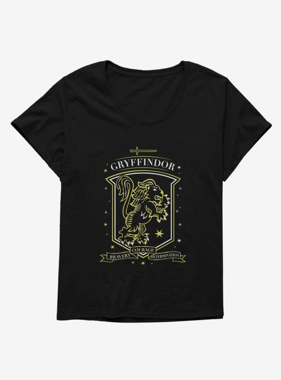 Clothing * | Sells Cheap Harry Potter Sketched Gryffindor Crest Womens T-Shirt Plus Size