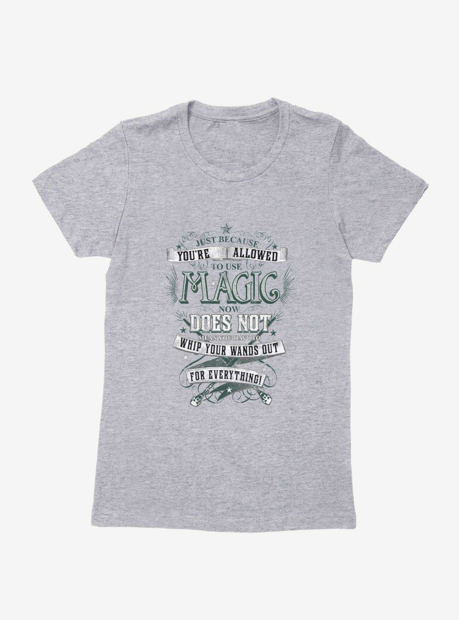 Clothing * | Harry Potter Bw Wands Out Quote Womens T-Shirt Low Price