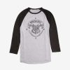 Clothing * | Harry Potter Hogwarts Logo Raglan Sale