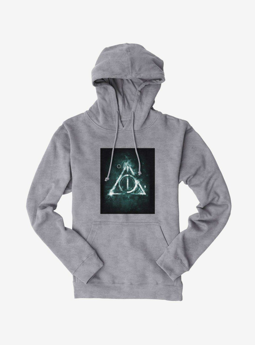 Clothing * | Harry Potter Deathly Hallows Glow Symbol Hoodie Discount Sale