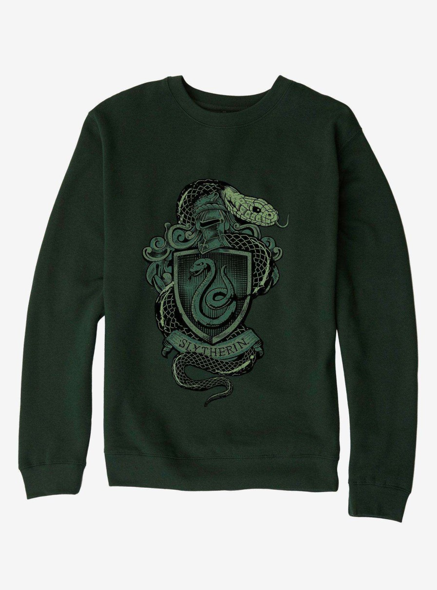 Clothing * | Harry Potter Slytherin Logo Sweatshirt Discount Sale