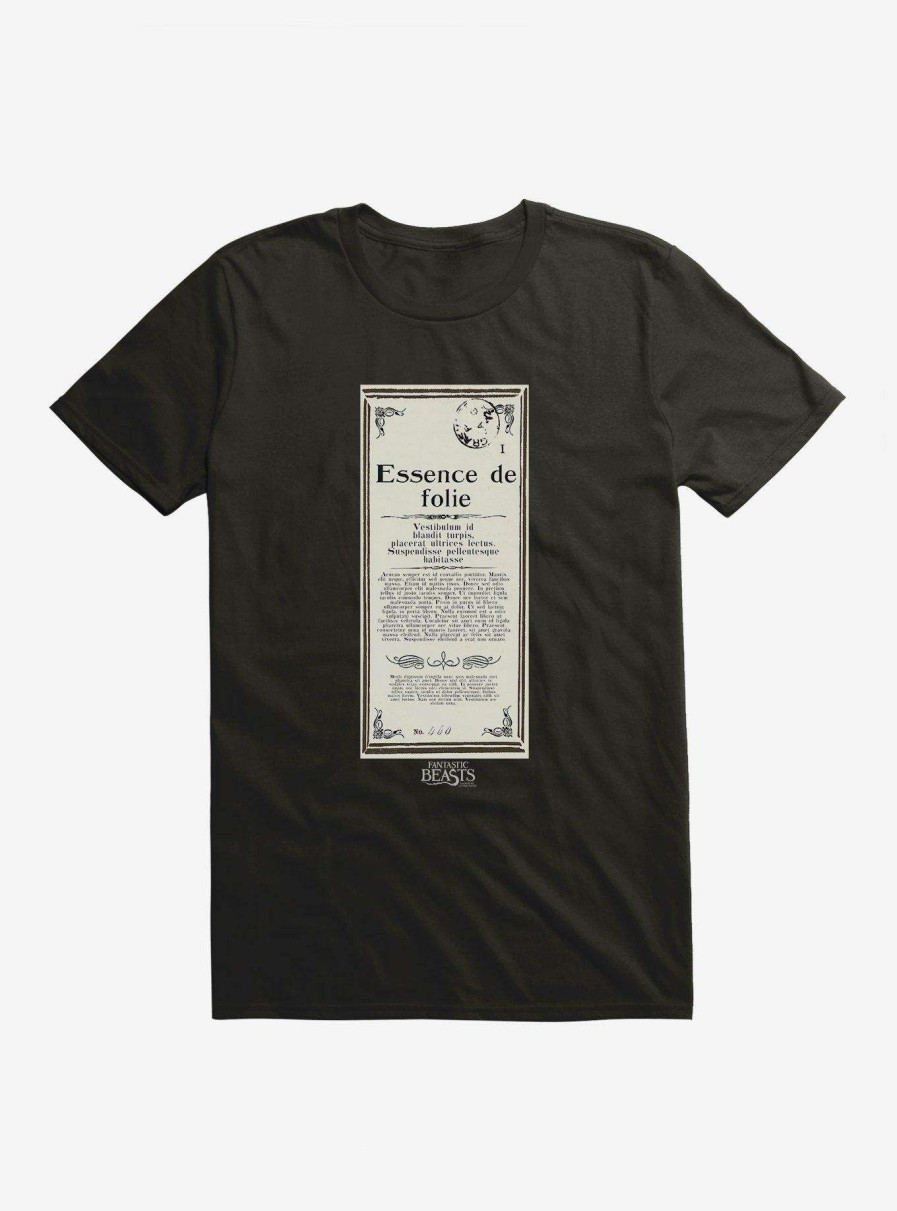 Clothing * | Fantastic Beasts Herbology Essence De Folie Script T-Shirt Latest Fashion