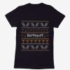 Clothing * | Hot Sell Harry Potter Hufflepuff Ugly Christmas Pattern Womens T-Shirt