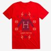 Clothing * | Harry Potter Christmas Sweater Design T-Shirt Discount Sale