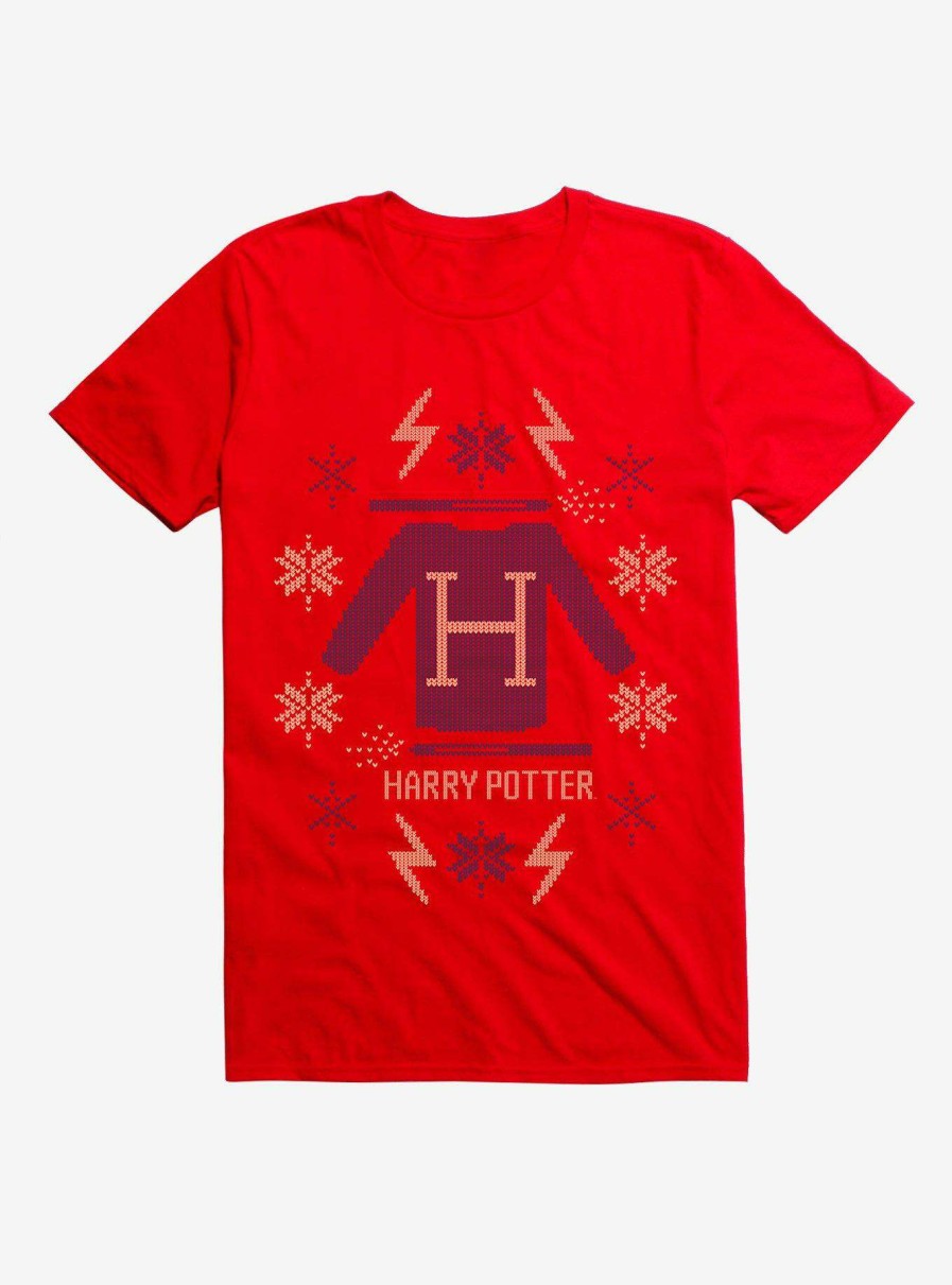 Clothing * | Harry Potter Christmas Sweater Design T-Shirt Discount Sale