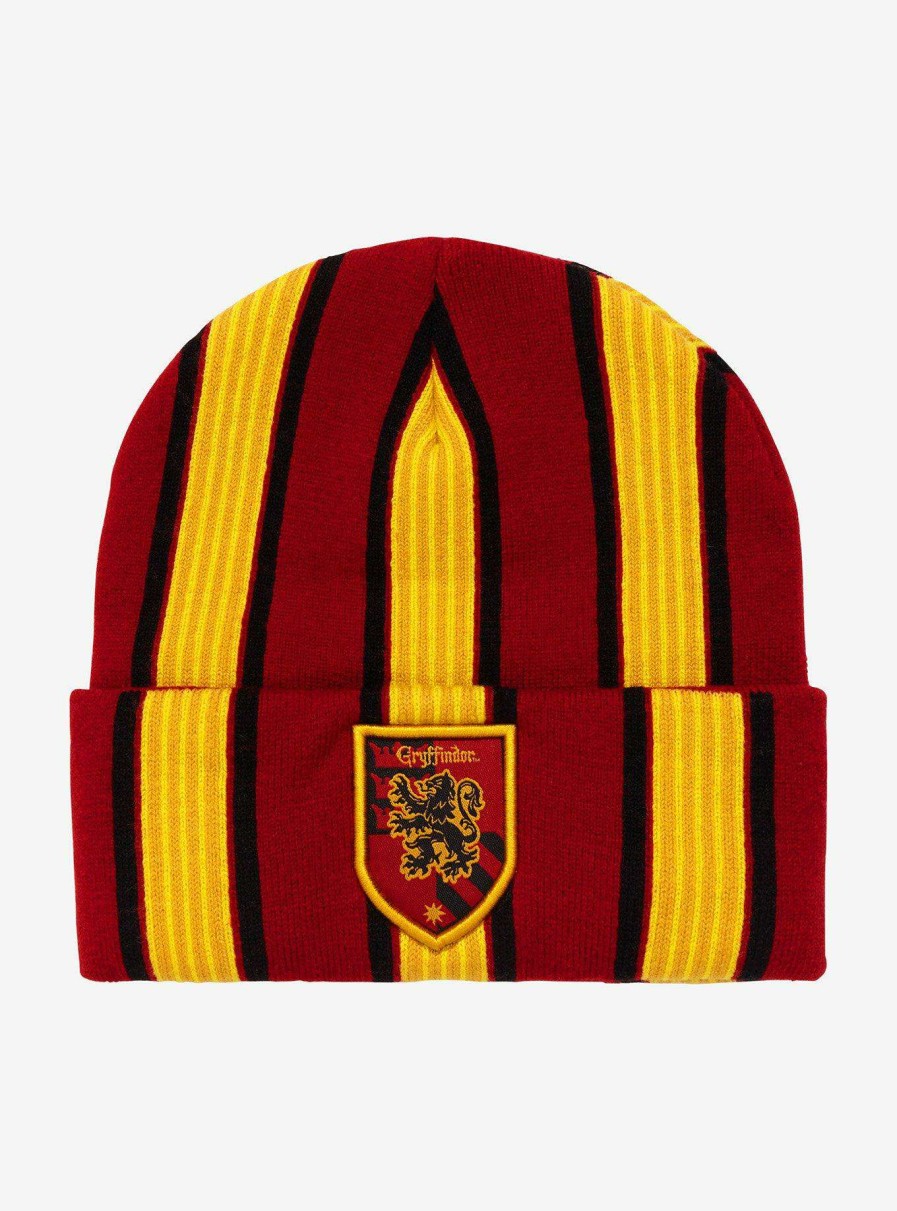 Accessories * | Online Harry Potter Gryffindor Striped Beanie Boxlunch Exclusive