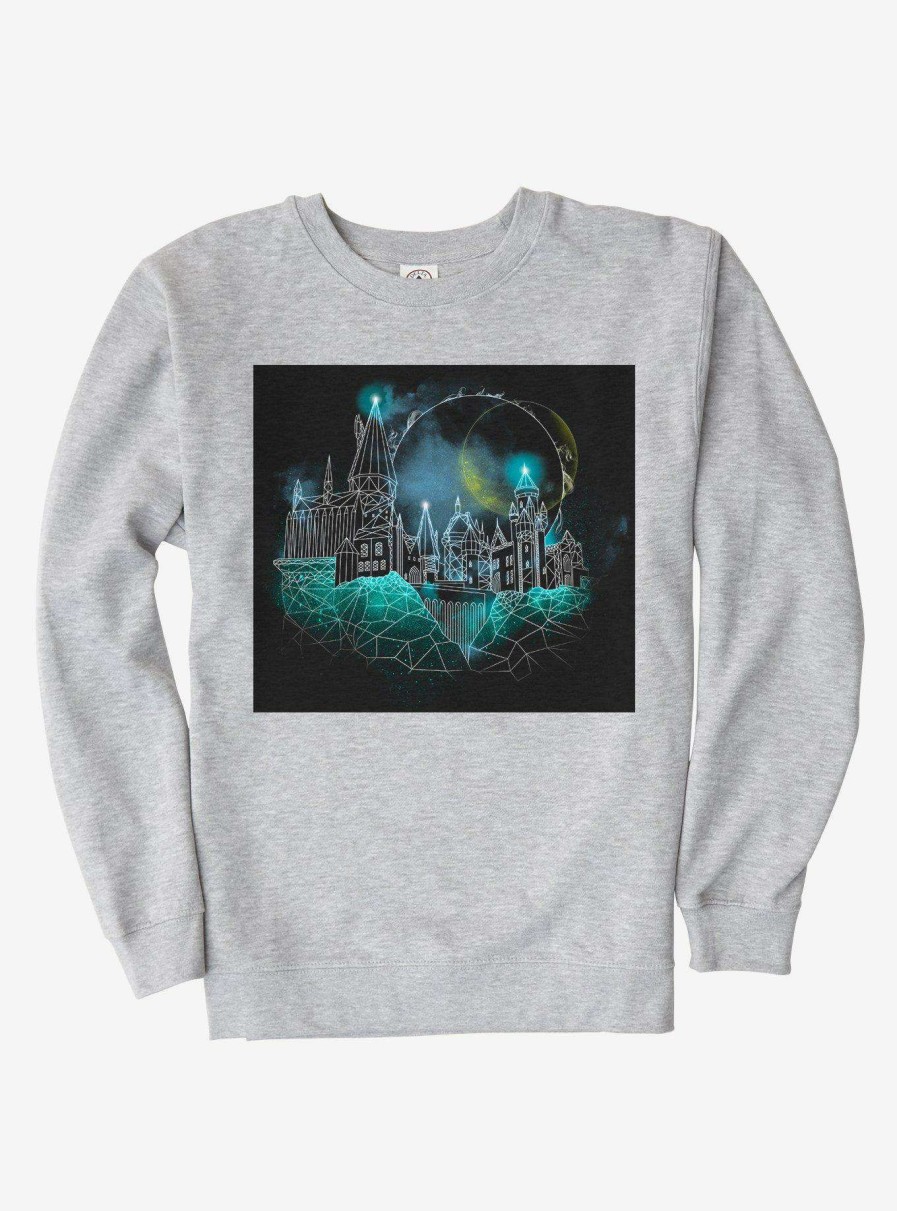 Clothing * | Harry Potter Hogwarts Castle Outline Sweatshirt Discount Sale