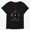 Clothing * | Sells Cheap Harry Potter Hogwarts Houses Diamond Logo Womens T-Shirt Plus Size