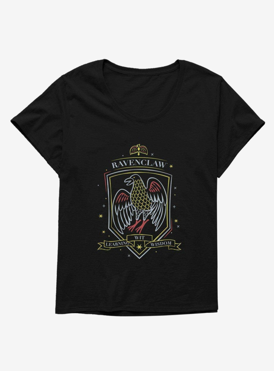 Clothing * | Large Choice Harry Potter Sketched Ravenclaw Crest Womens T-Shirt Plus Size