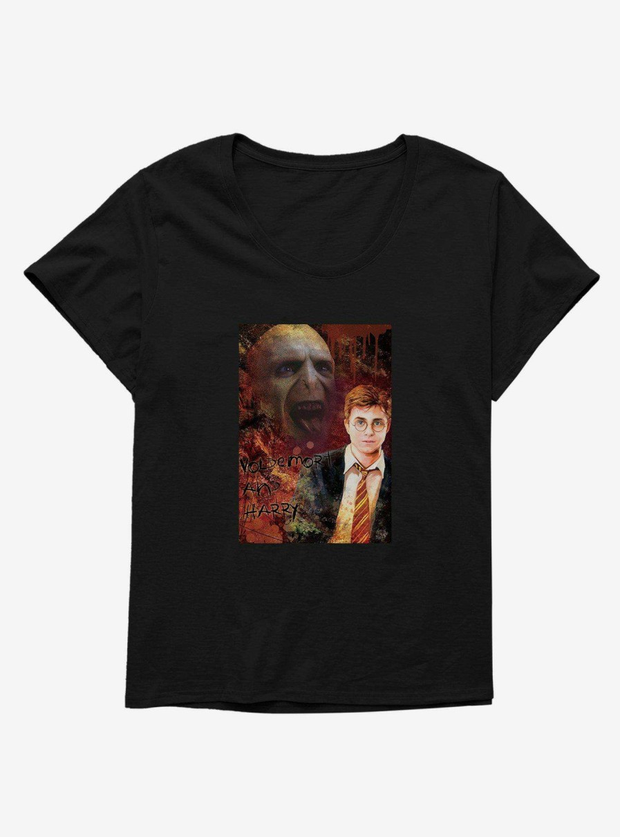 Clothing * | Cheap Harry Potter Voldemort And Harry Womens T-Shirt Plus Size