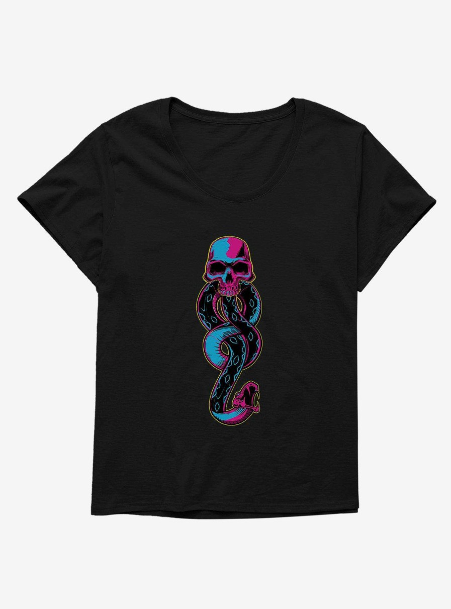 Clothing * | Hot Sell Harry Potter Psychadelic Dark Mark Womens T-Shirt Plus Size