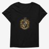 Clothing * | Hot Sell Harry Potter Hufflepuff Patch Womens T-Shirt Plus Size