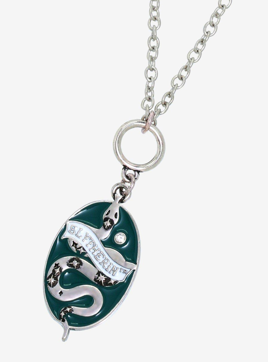 Accessories * | Good Quality Harry Potter Slytherin Pendant Necklace Boxlunch Exclusive