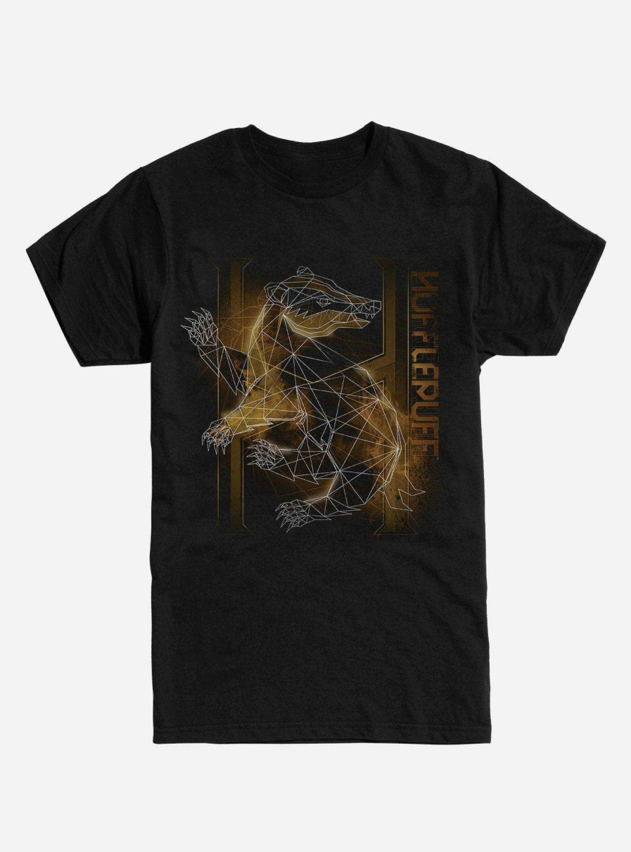 Clothing * | Harry Potter Hufflepuff Outline Logo T-Shirt Original