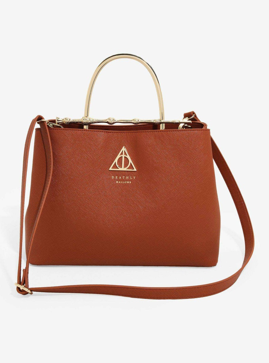 Bags * | Latest Loungefly Harry Potter Cognac Wand Handbag Boxlunch Exclusive