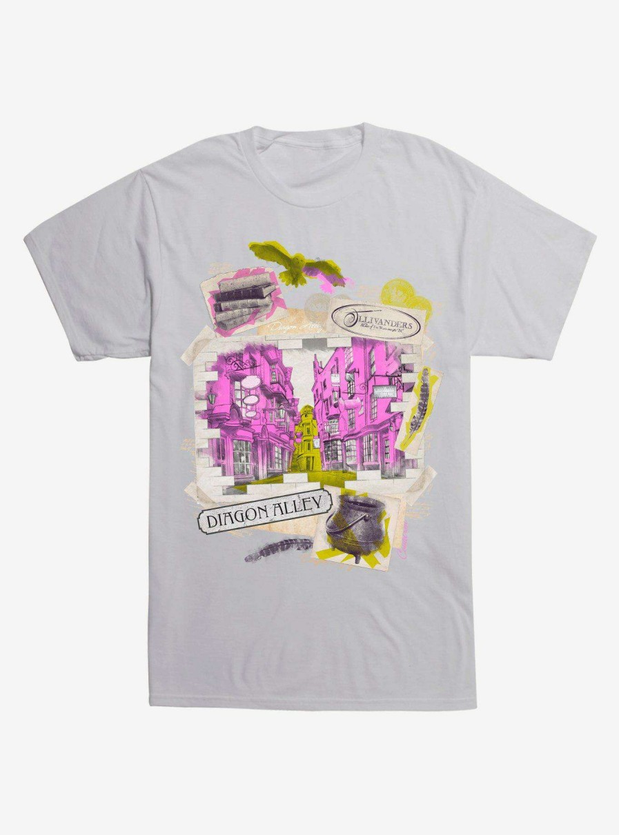 Clothing * | Harry Potter Diagon Alley Collage T-Shirt Opening Sales