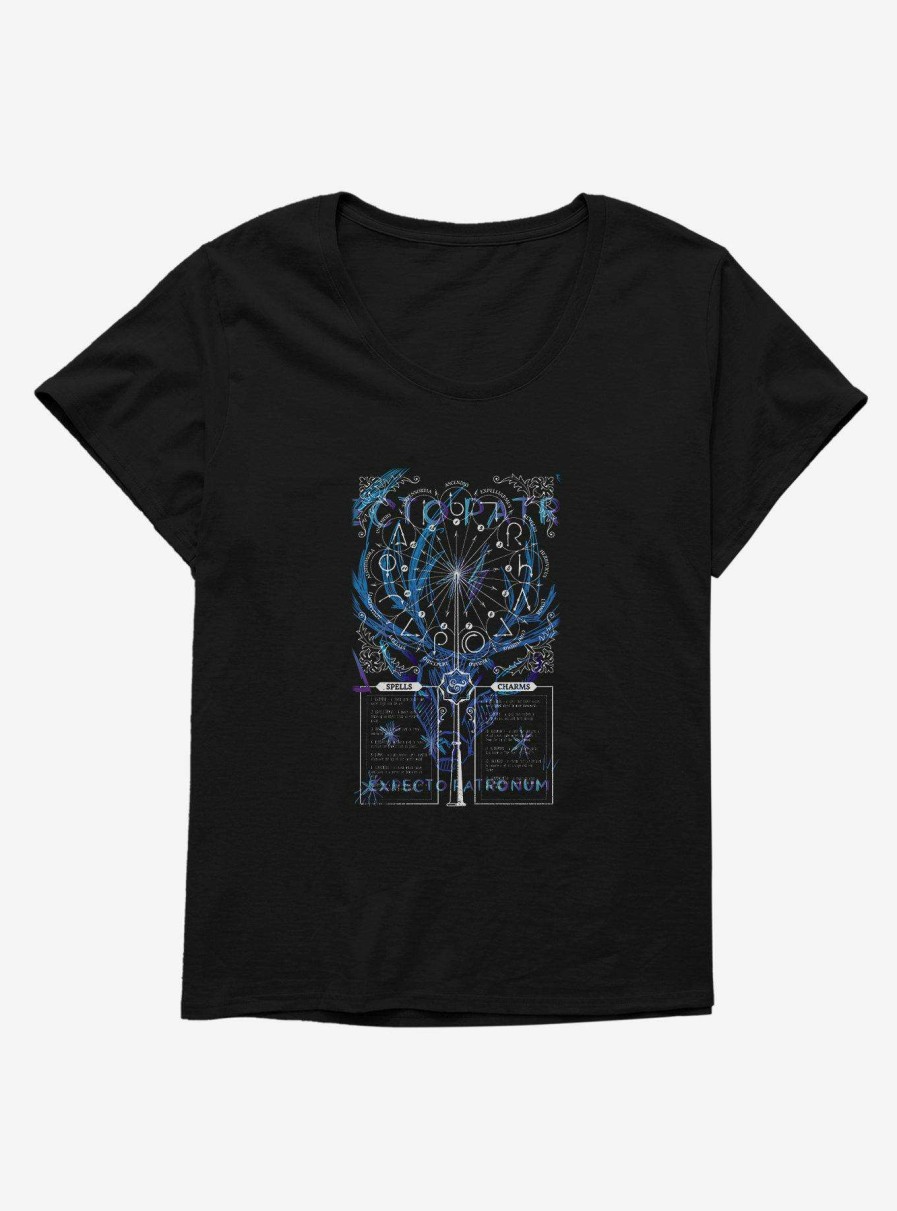 Clothing * | Cheap Harry Potter Spells & Charms Patronus Womens T-Shirt Plus Size