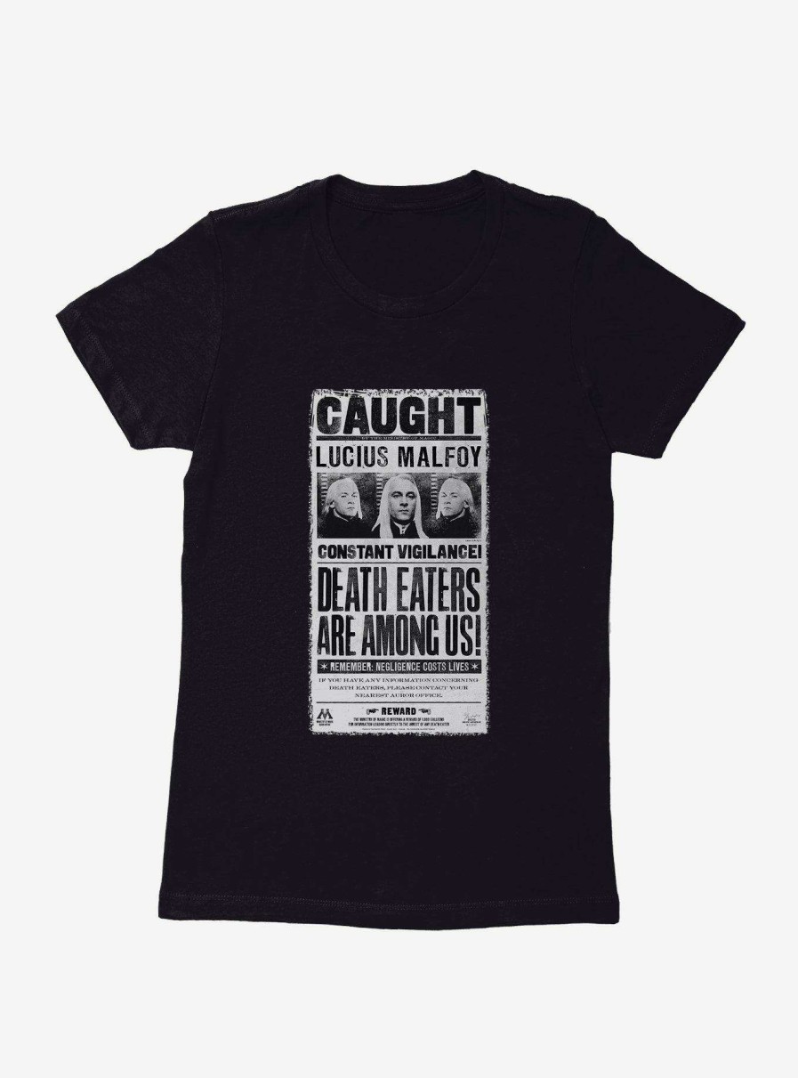 Clothing * | Cheap Harry Potter Lucius Malfoy Wanted Poster Womens T-Shirt