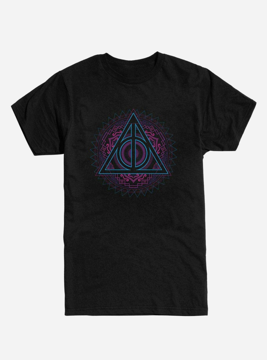 Clothing * | Harry Potter Deathly Hallows Symbols T-Shirt Special Style