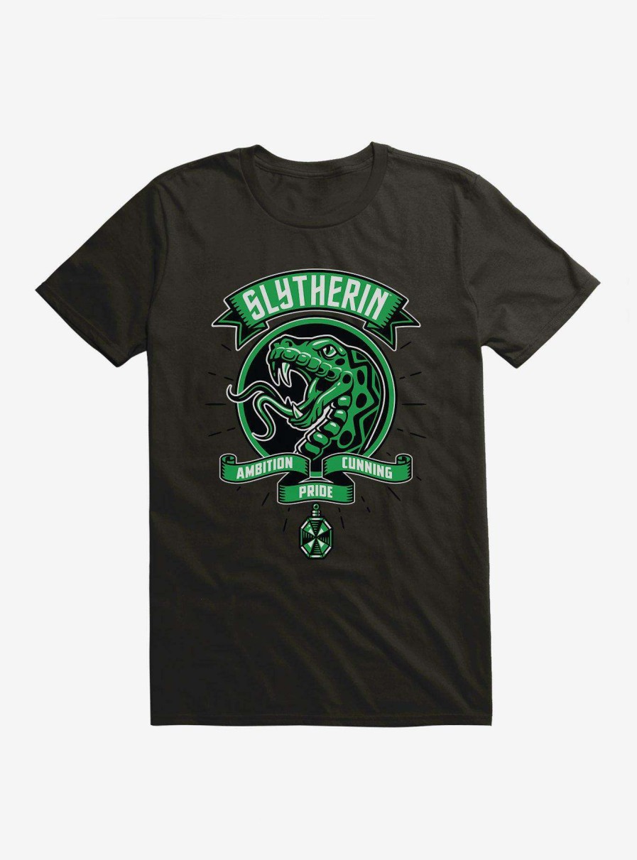 Clothing * | New Harry Potter Slytherin House Patch Art T-Shirt