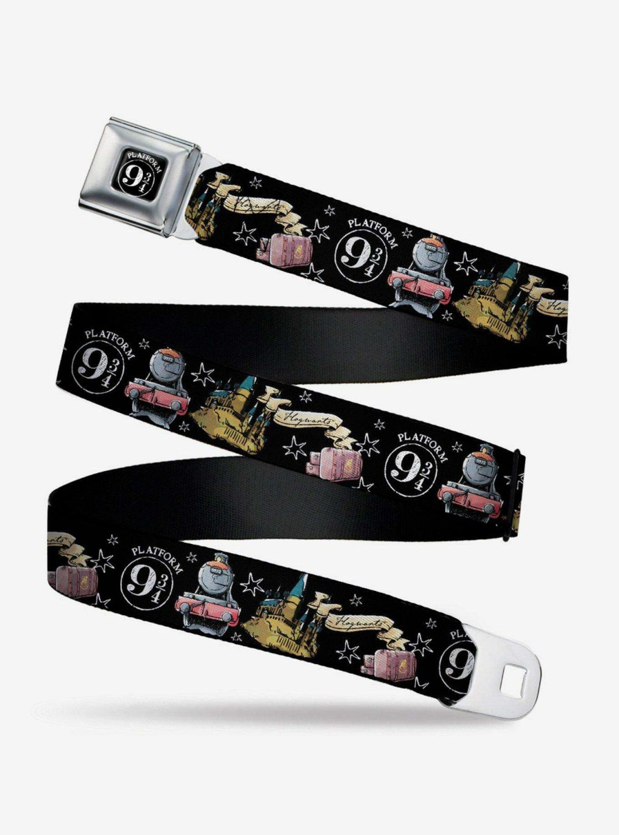 Accessories * | Harry Potter Platform 9/34 Collage Seatbelt Belt Shop